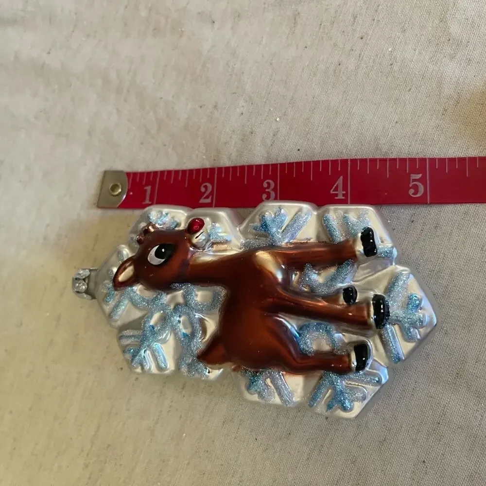 vintage Rudolph blown glass Christmas ornament